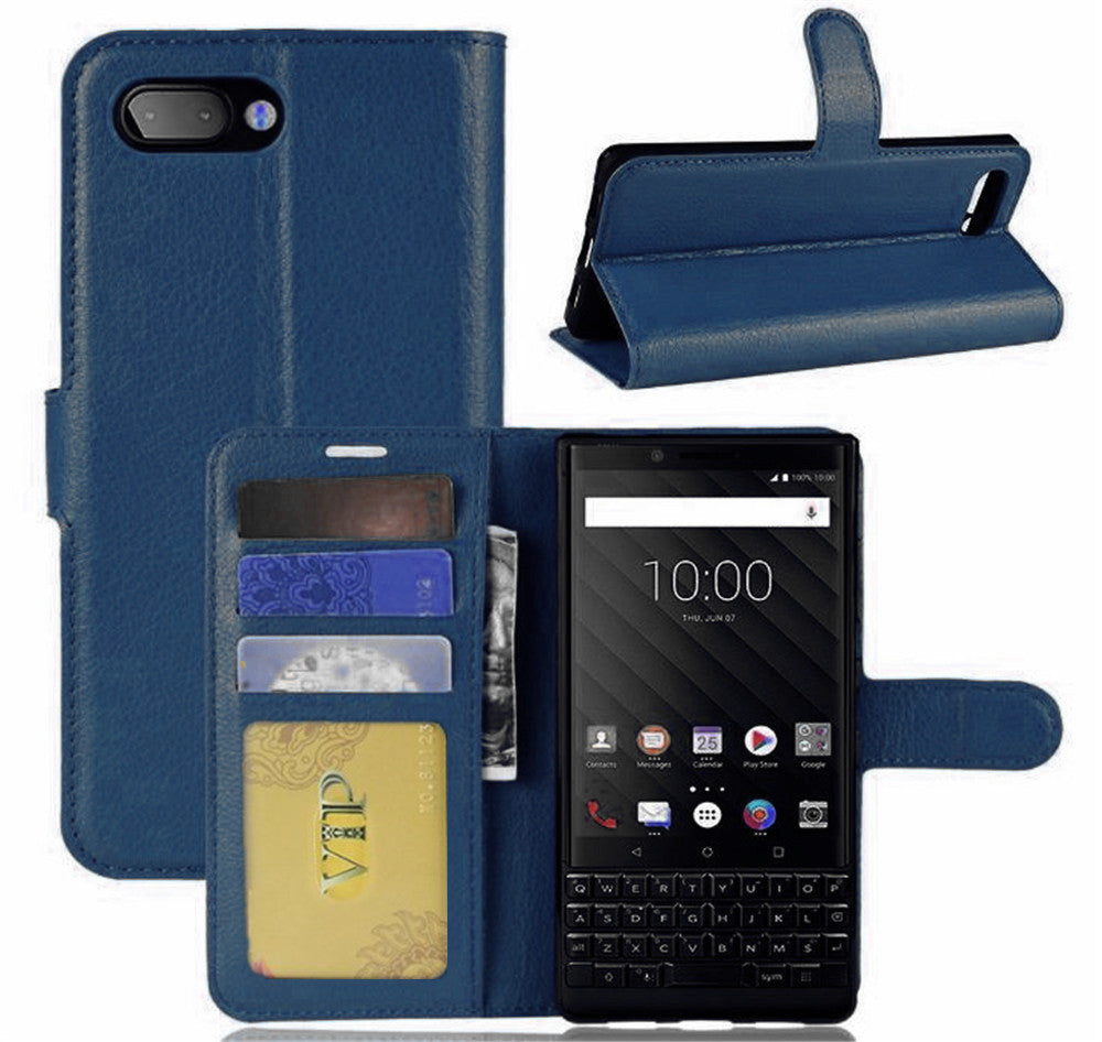Leather Folio Wallet Case for Blackberry Key2 KeyTwo Leather Folio Wallet Case for Blackberry Key2 KeyTwo